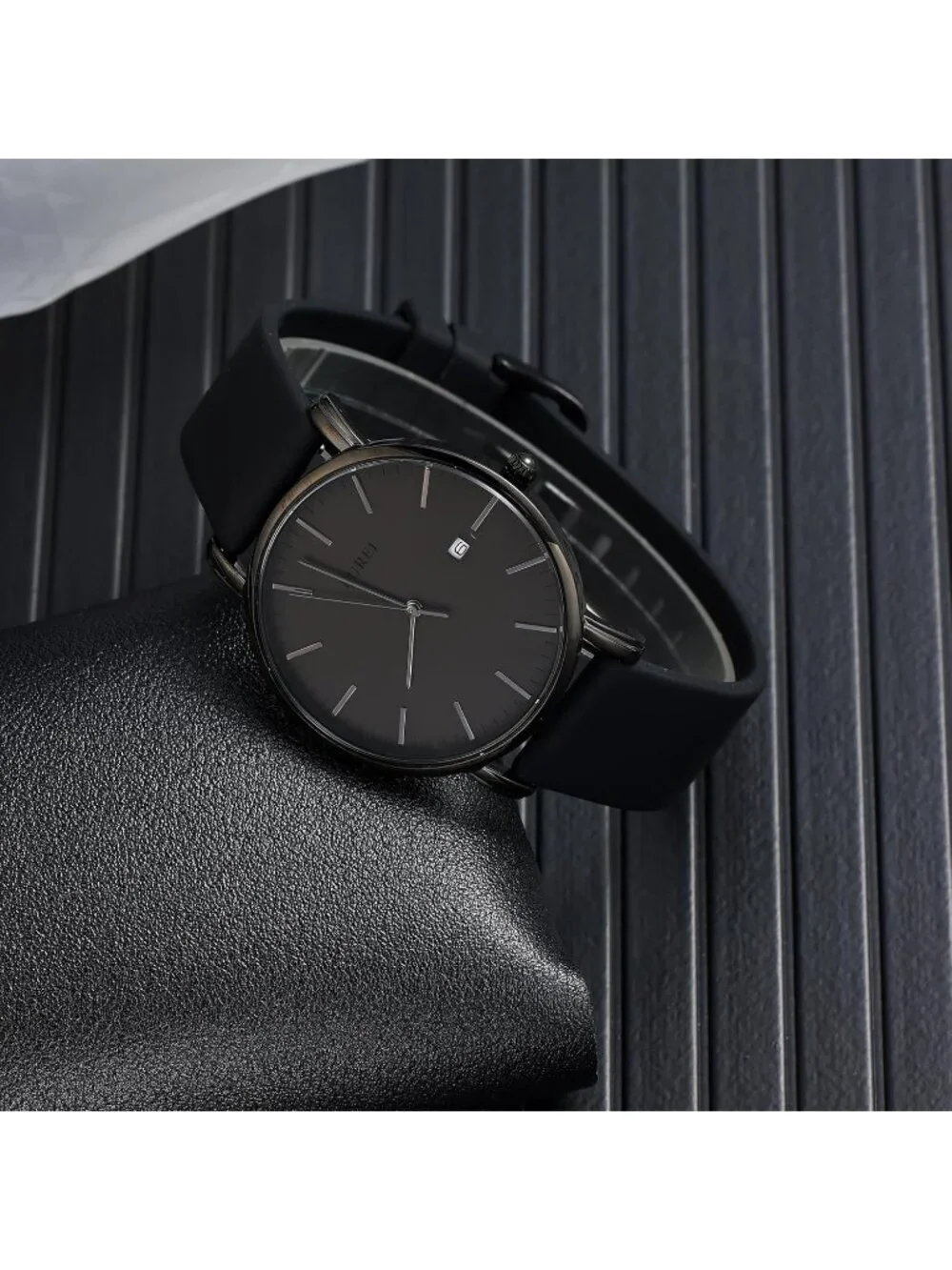 Men's Black Band Classic Mesh Strap Minimalist Analog Quartz Waterproof Watch